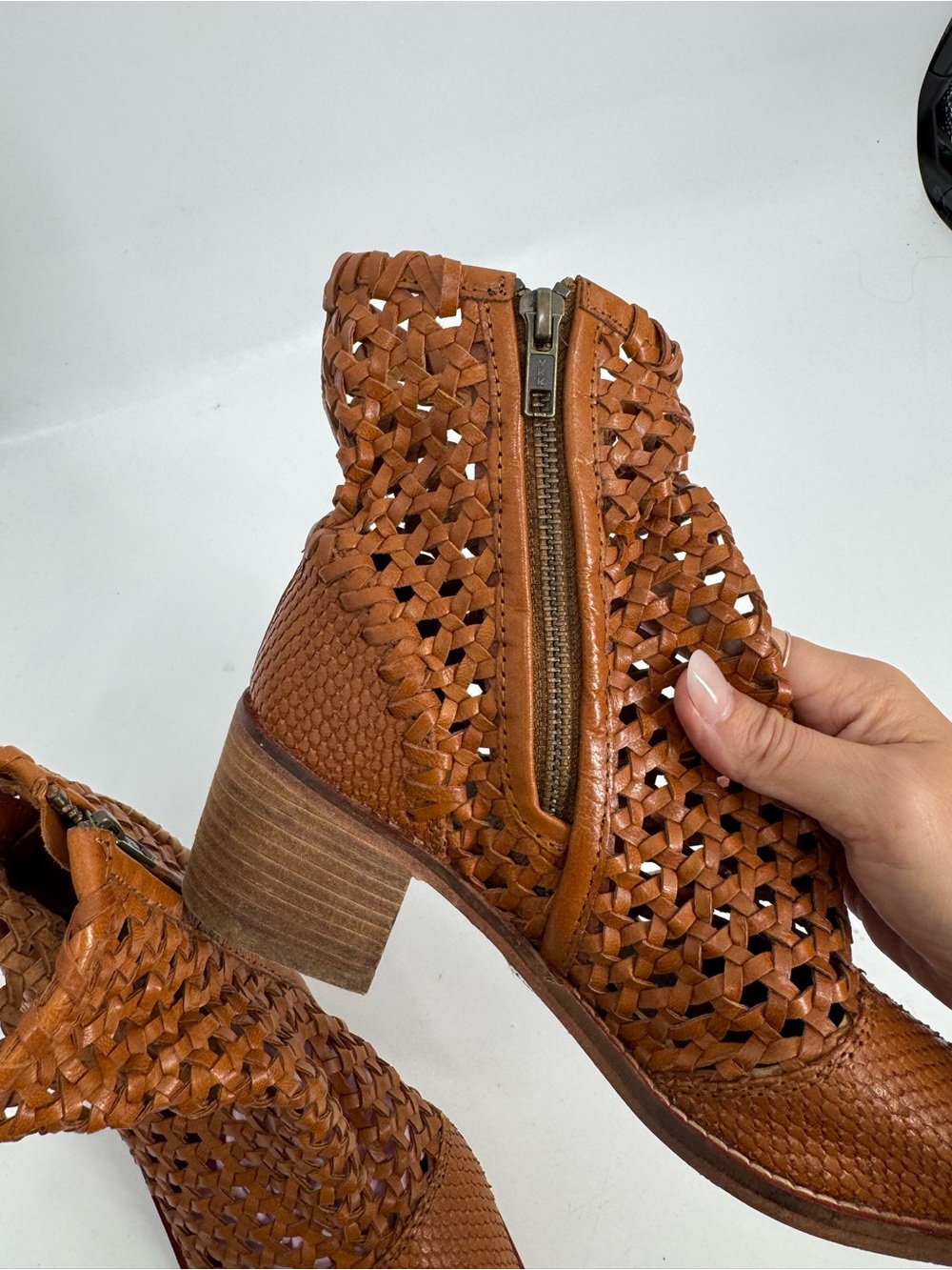 NEW Free People Woven Leather In The Loop Woven Boots Size 37 - Picture 15 of 15
